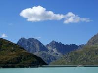 Hochmaderer und Strittkopf über westlicher Silvretta Staumauer